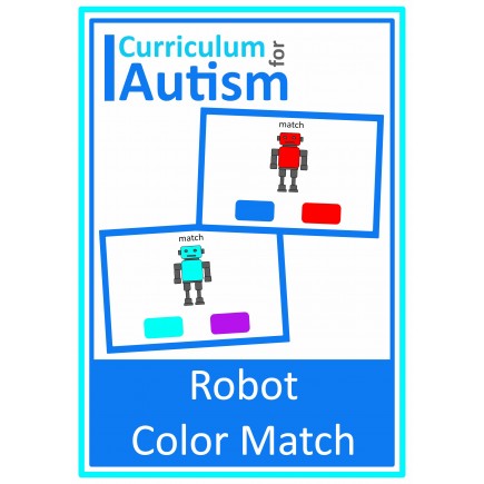 Robot Color Match Large Print Cards